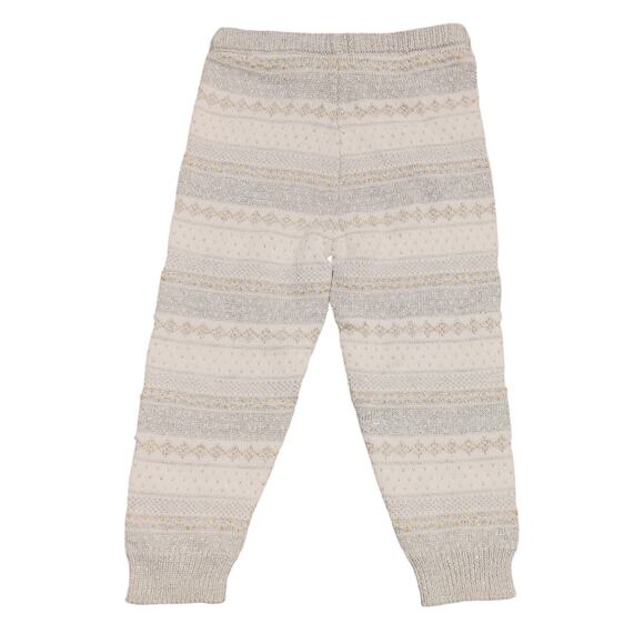 Janie & Jack Fair Isle Long Sleeve Top Winter Outfit Set White Baby Girl 18-24M - Picture 6 of 7